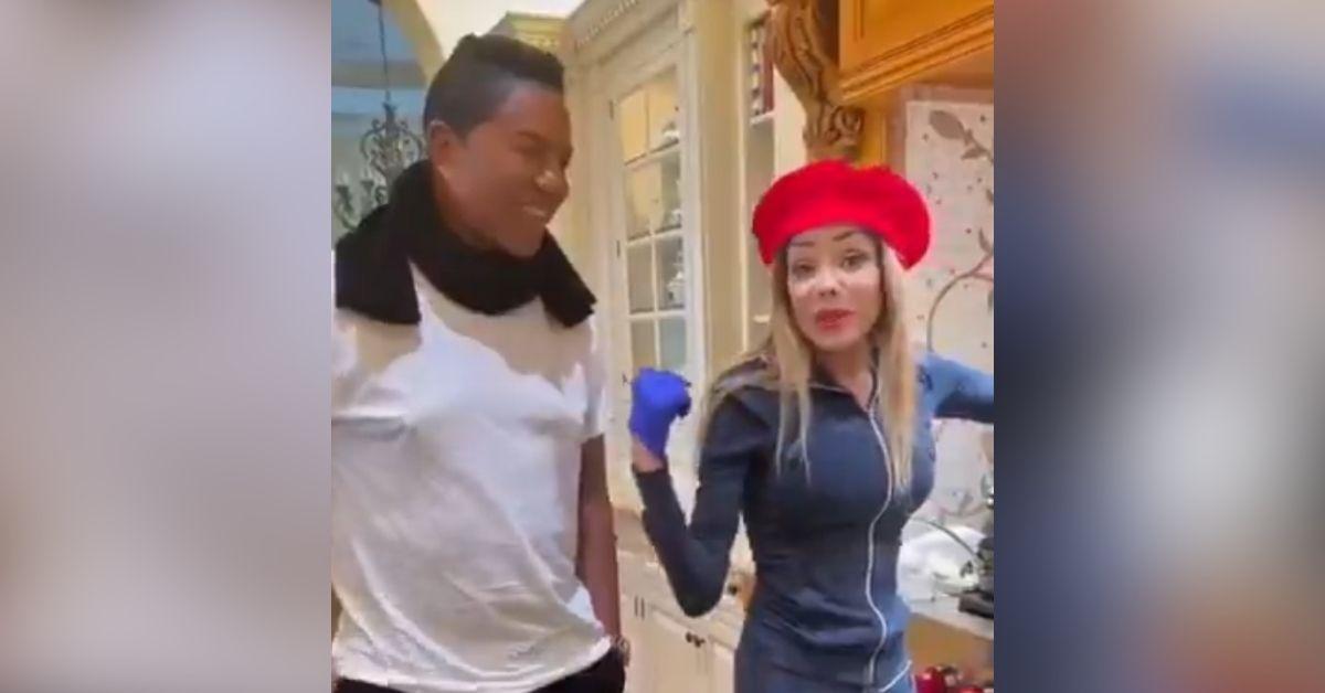 image of La Toya Jackson shared a sweet video of herself cooking enchiladas for her brother Jermaine.