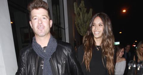 Robin Thicke celebrates his 40th with girlfriend April Love Geary at Catch LA