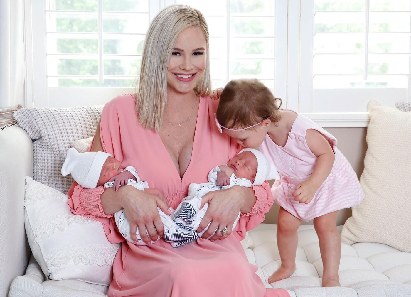 EXCLUSIVE: Precious Cargo! Meghan King Edmonds looks flawless as she proudly shows off her almost two week old twin boys, Hayes and Hart.