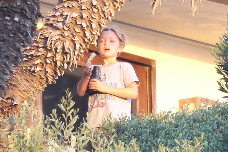 The Jolie Pitt kids watch the sunset with their uncle James at Angelina Jolie&#8217;s rental