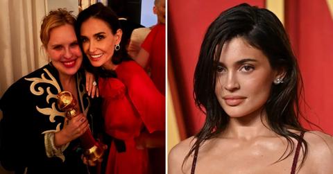 Composite photo of Demi Moore with Tallulah Willis and an image of Kylie Jenner