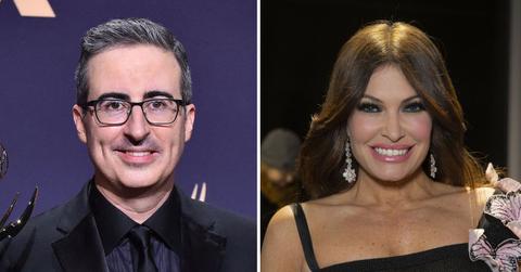 Photo of John Oliver and Kimberly Guilfoyle.