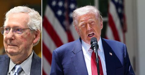 split of Mitch McConnell, Donald Trump.