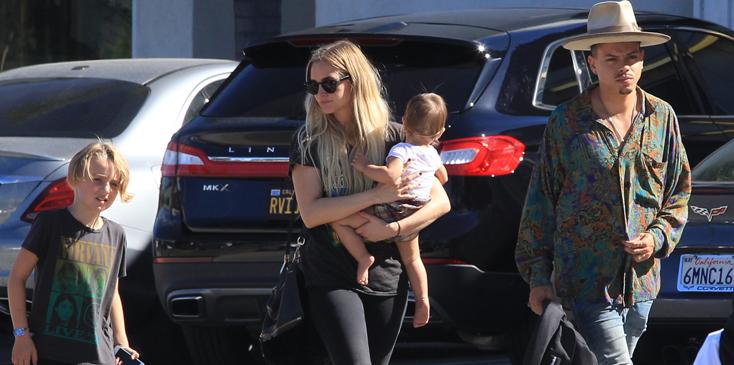 *EXCLUSIVE* Ashlee Simpson ends her weekend with a family fun day