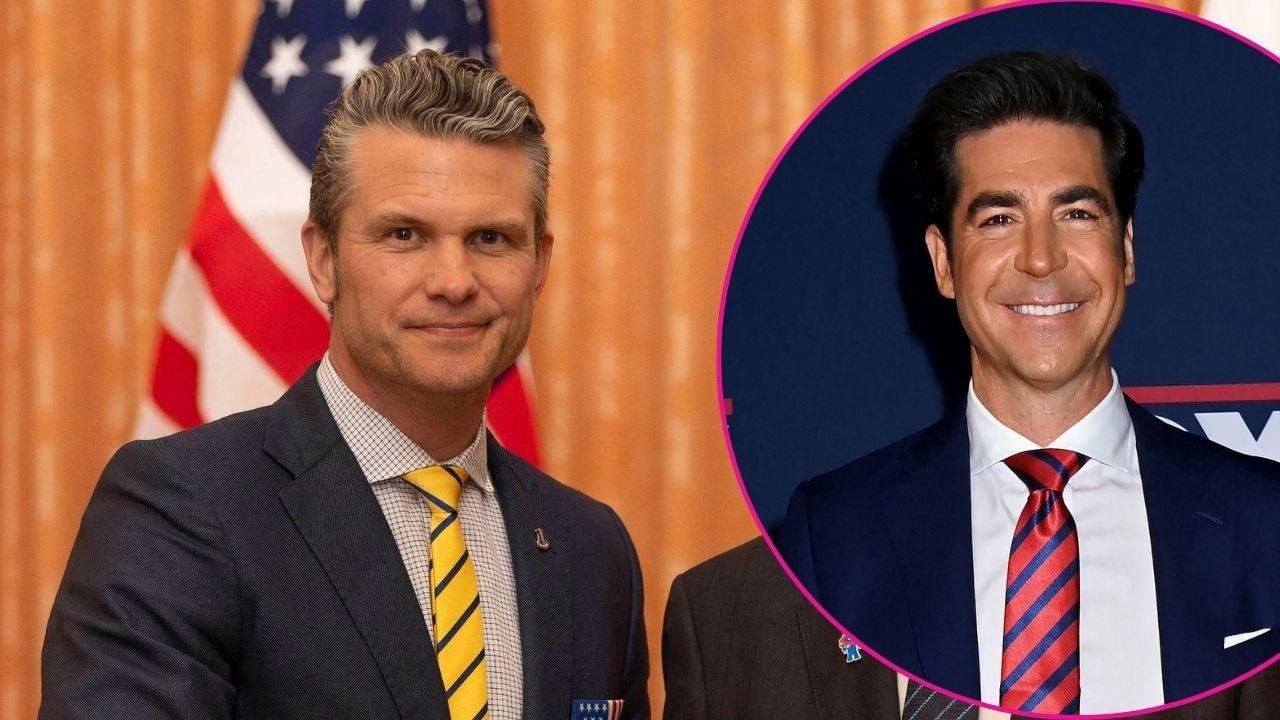 Split photo of Pete Hegseth and Jesse Watters