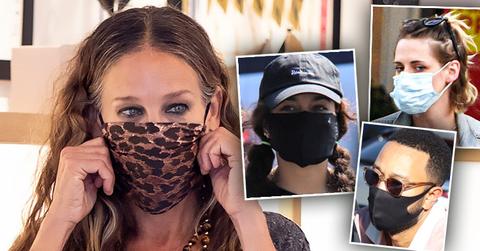 //celebs wearing face masks pf