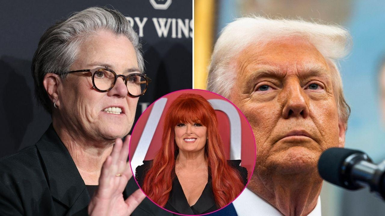 Split Photo of Rosie O’Donnell and Donald Trump