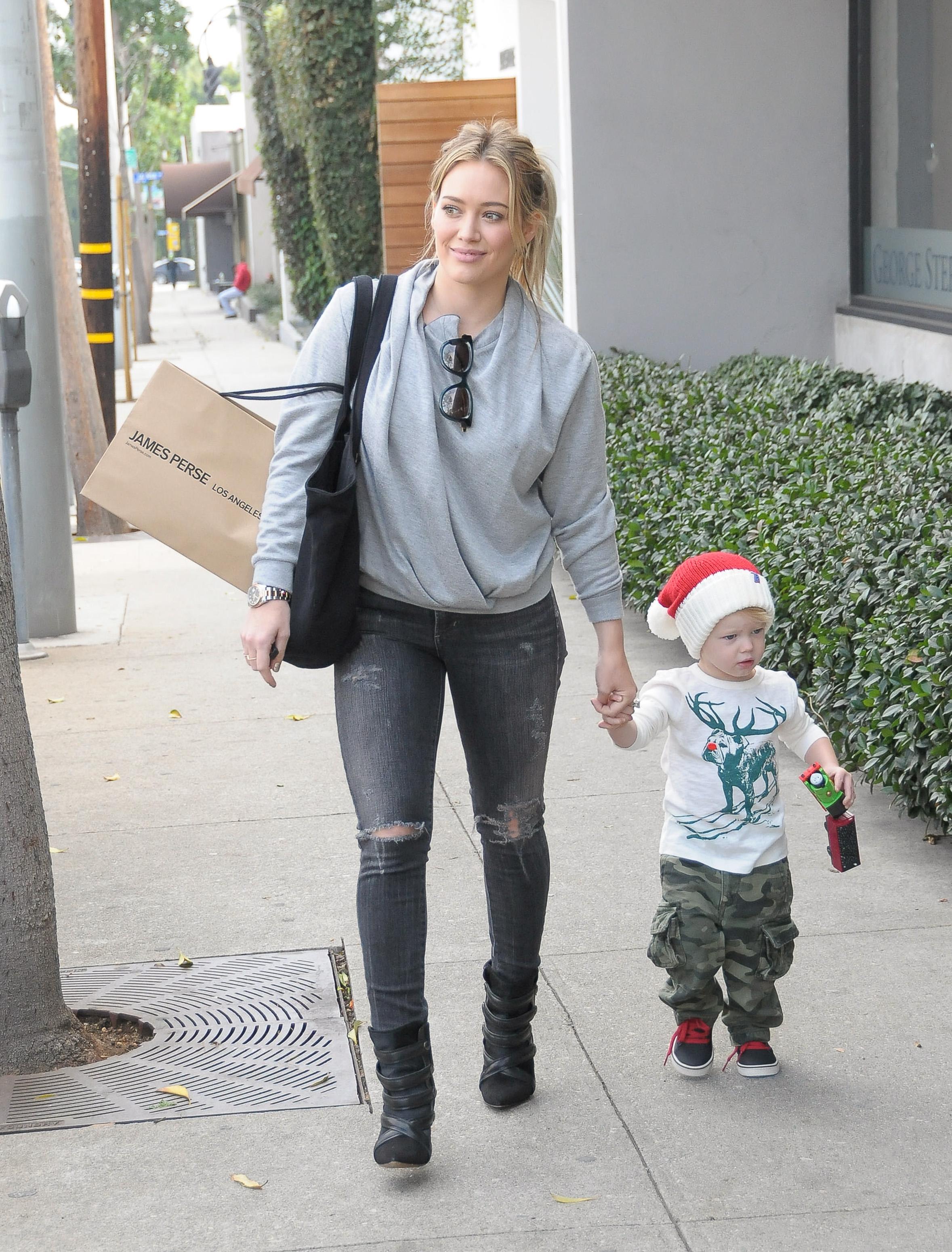 Hilary Duff & Son Luca