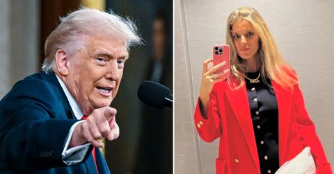 split of Carrie Prejean Boller and Donald Trump.