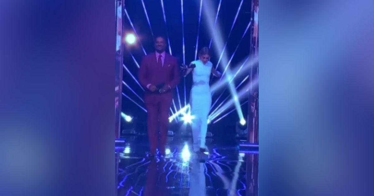 image of Julianne Hough almost fell while entering the 'DWTS' ballroom.