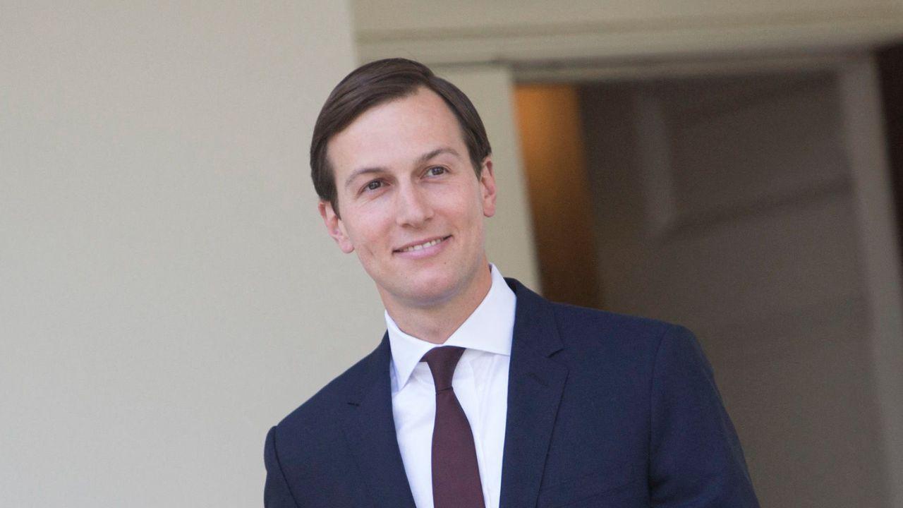 Image of Jimmy Kimmel also referred to financial arrangements involving Jared Kushner, Ivanka Trump and Saudi investors.