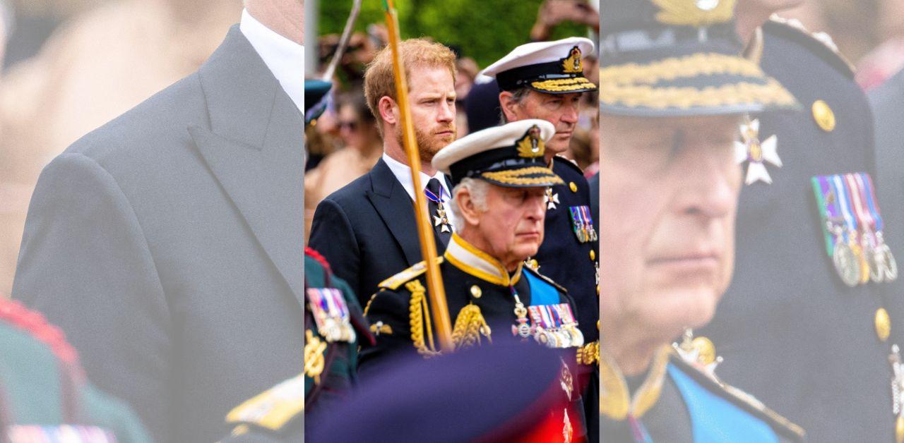 prince harry wears military medals despite uniform ban