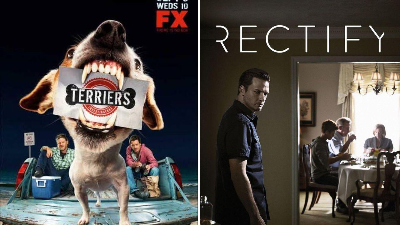 Poster of 'Terriers' and 'Rectify' Series.