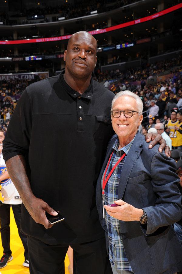 Norm Pattiz Courtside with Shaquille O&#8217;Neal