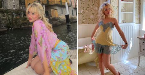 Two photos of Sabrina Carpenter