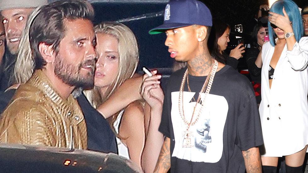 Scott disick parties kylie jenner tyga