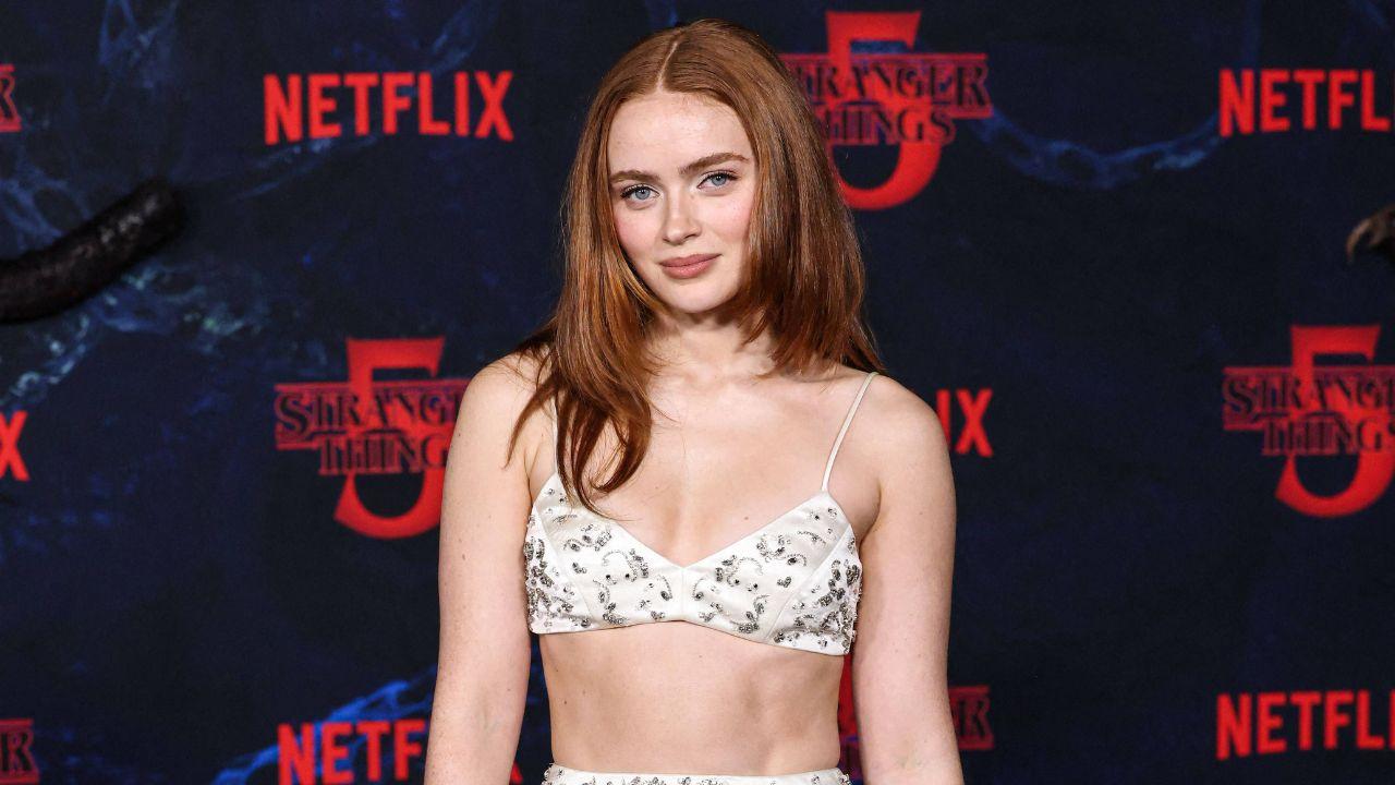 Image of Sadie Sink reflected on Steve Lacy accidentally revealing her Jean Grey character name before the release of 'Spider-Man: Brand New Day.'