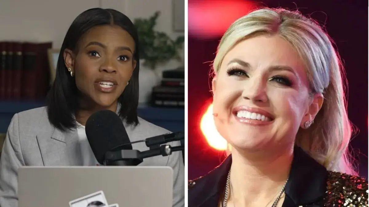 image of Candace Owens alleged Turning Point USA lied about its halftime show garnering millions of viewers. 