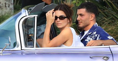 Kendall Jenner Wearing White Outfit with Mask