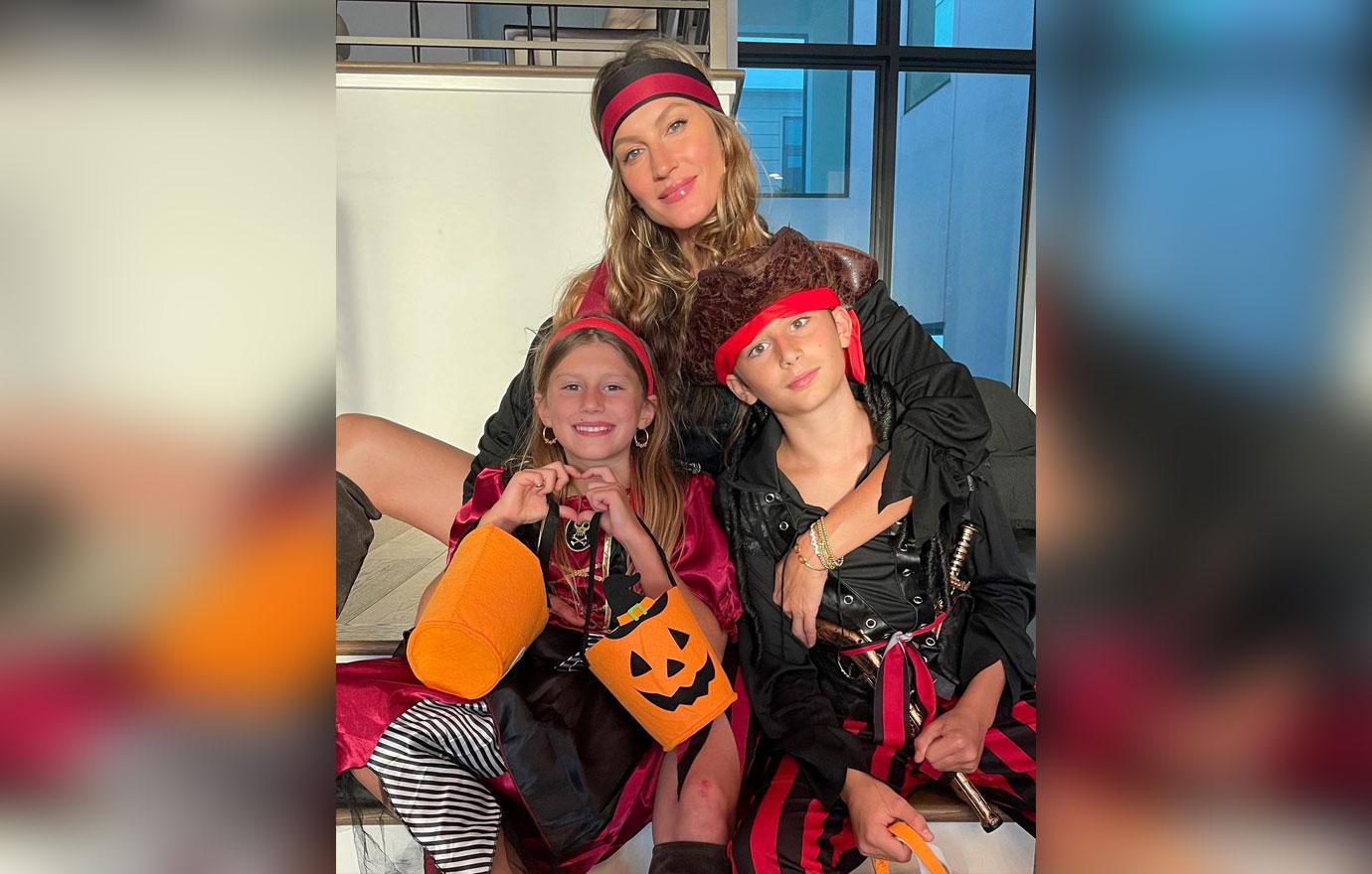 Tom Brady shared Halloween with his kids and no trace of Gisele