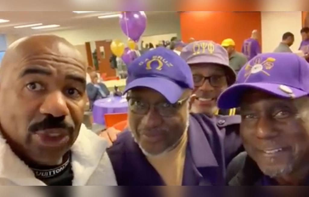 Steve Harvey Reunites With Omega Psi Phi Fraternity Brothers