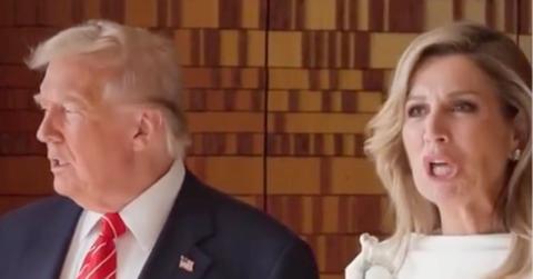 Photo of Donald Trump and Queen Máxima