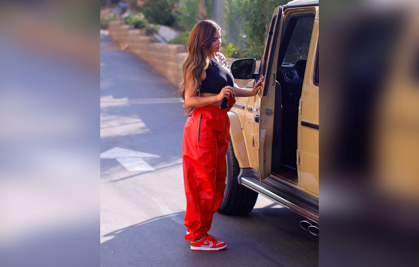 Kylie Jenner is red hot as she is seen leaving a photoshoot