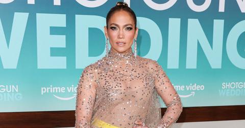 jennifer lopez flies solo shotgun wedding premiere red carpet pp