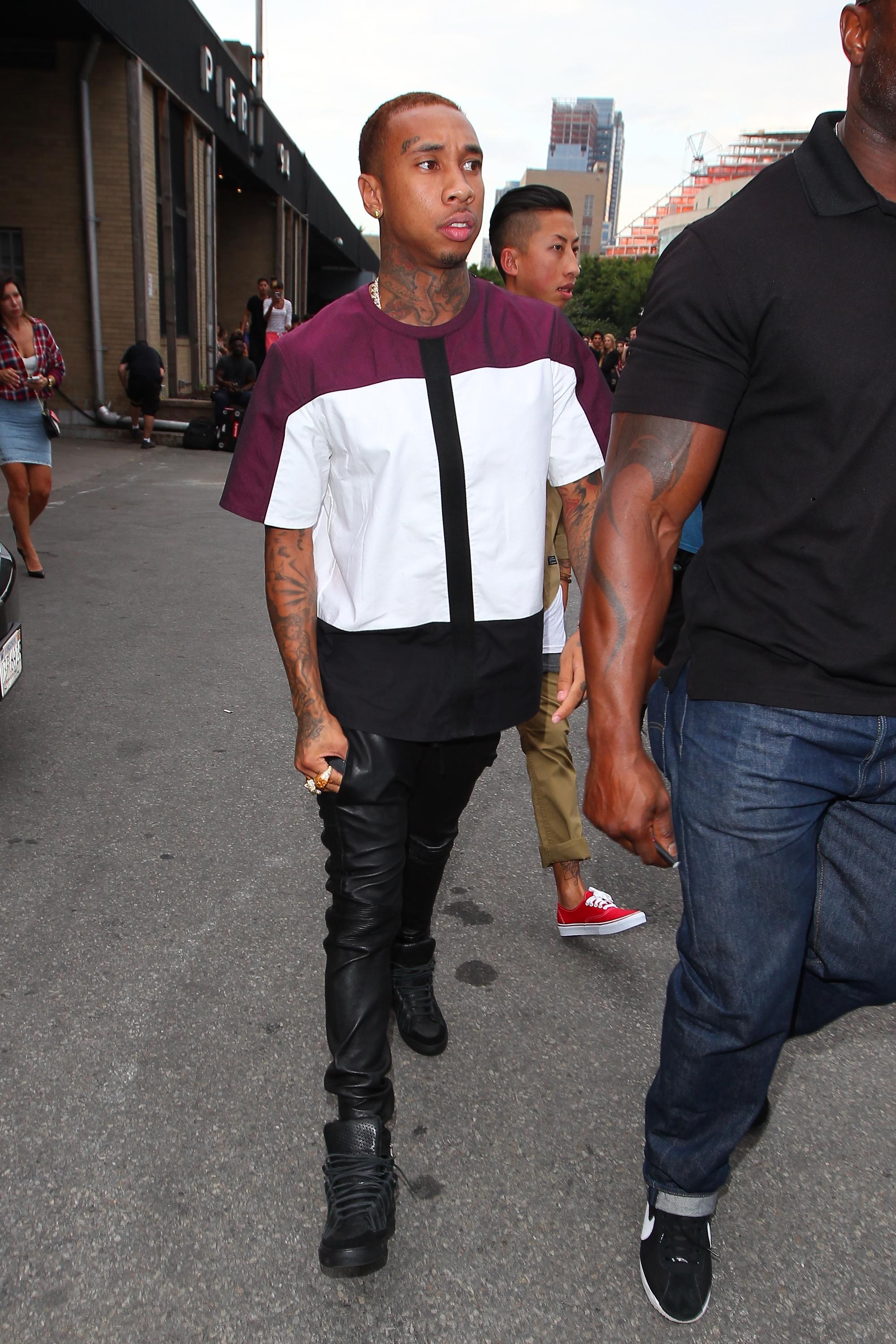 NYFW Tyga At Alexander Wang Show