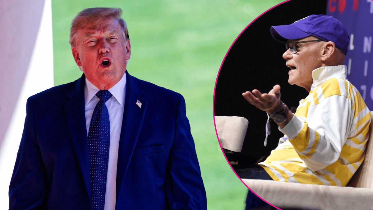 Composite photo of James Carville ; Donald Trump