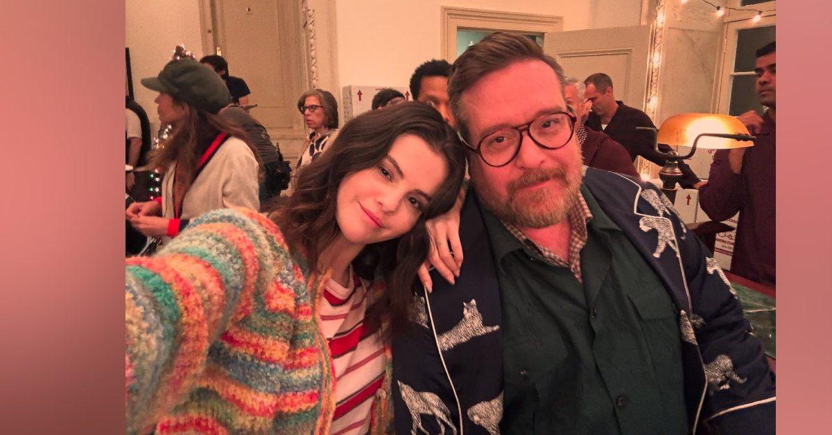 selena gomez shows cleavage glam filming only murders in the building meryl streep watch