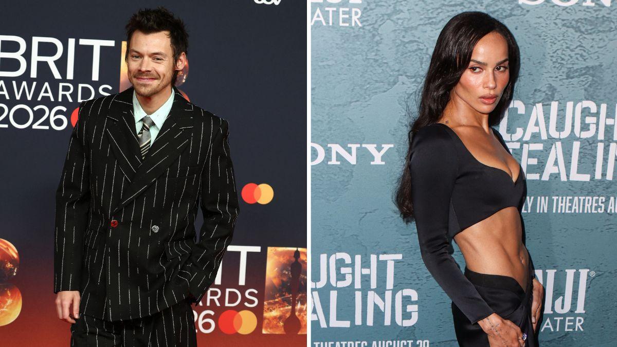 Split photo of Harry Styles and Zoë Kravitz.