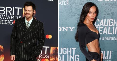 Split photo of Harry Styles and Zoë Kravitz.
