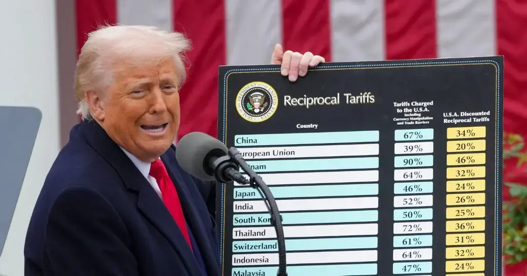 donald trump blowing up reporter asking nasty question tariff plan