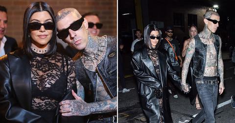 boohoo x kourtney kardashian fashion show arrivals pp