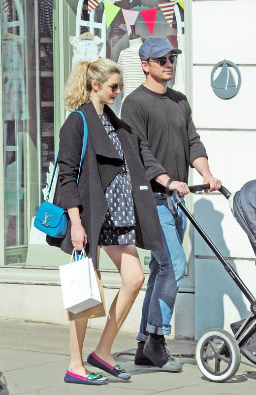 *EXCLUSIVE* Josh Hartnett and pregnant Tamsin Egerton out taking a leisurely stroll