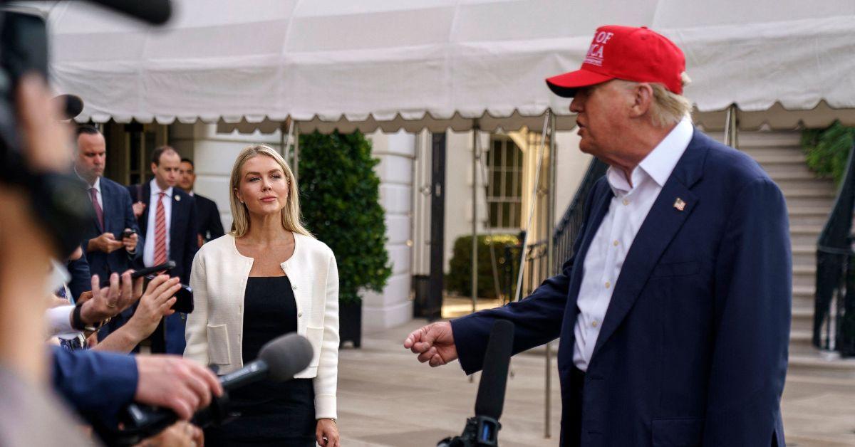 Photo of Karoline Leavitt and President Trump