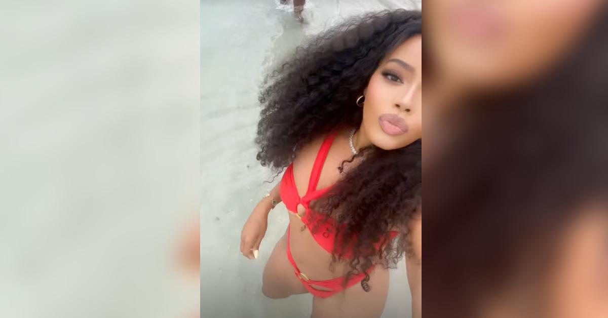 angela simmons hips red bikini weight loss photos