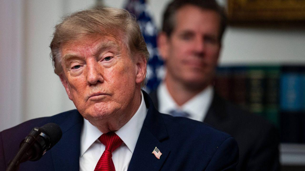Image of He later returned to familiar jokes about Donald Trump and his summer activities.