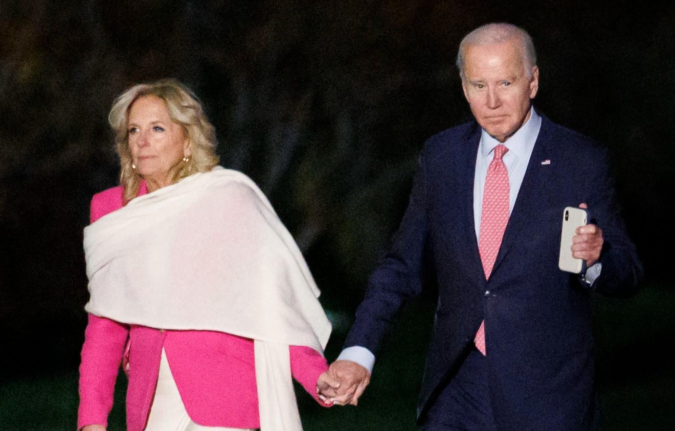 Composite photo of Joe Biden and Jill Biden. 