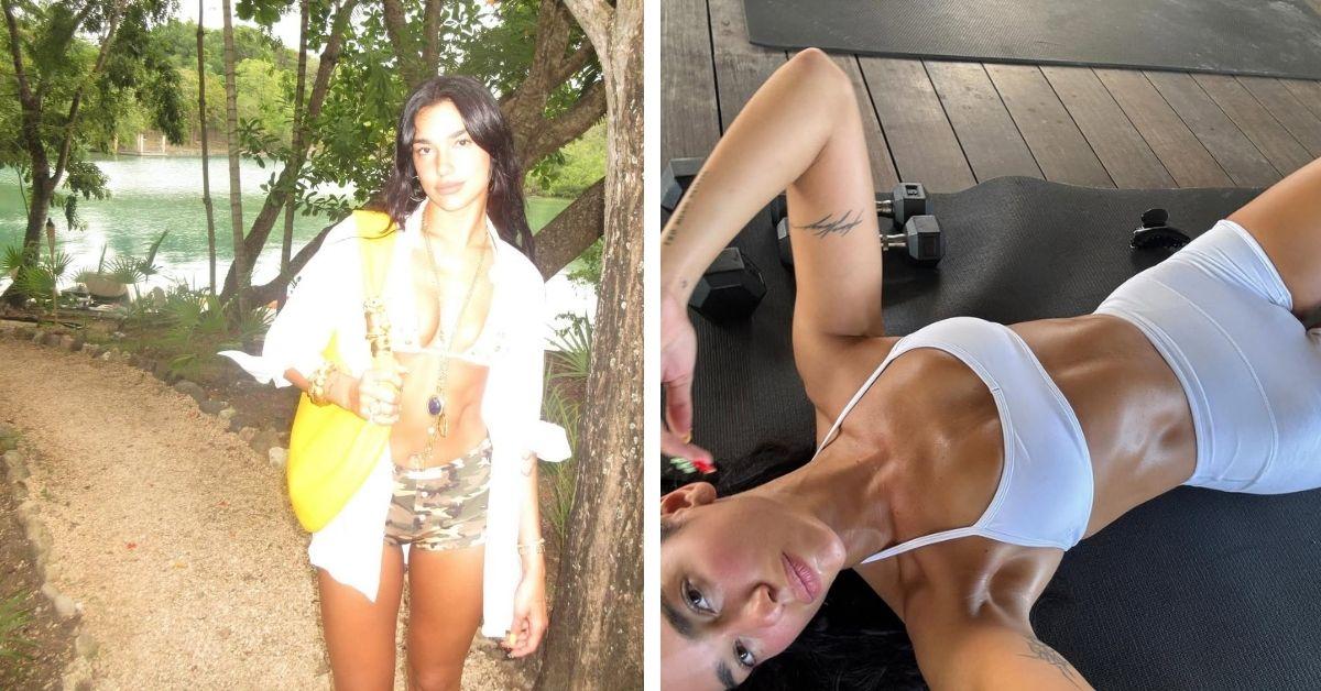 image of The singer stunned fans with bikinis and workout looks.