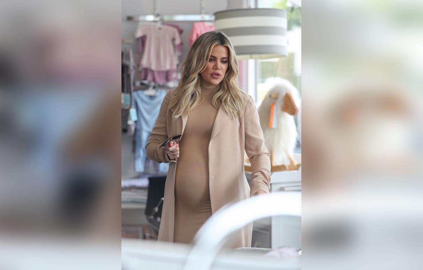 Khloe Kardashian and Kris Jenner shop for girl baby clothes at Couture Kids