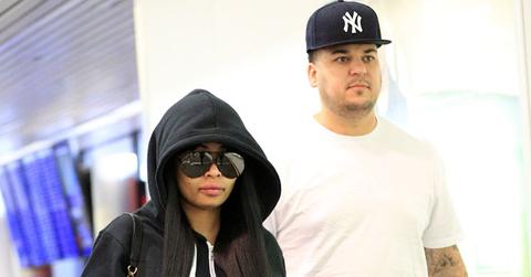 EXCLUSIVE: Blac Chyna and Rob Kardashian at the airport in NYC