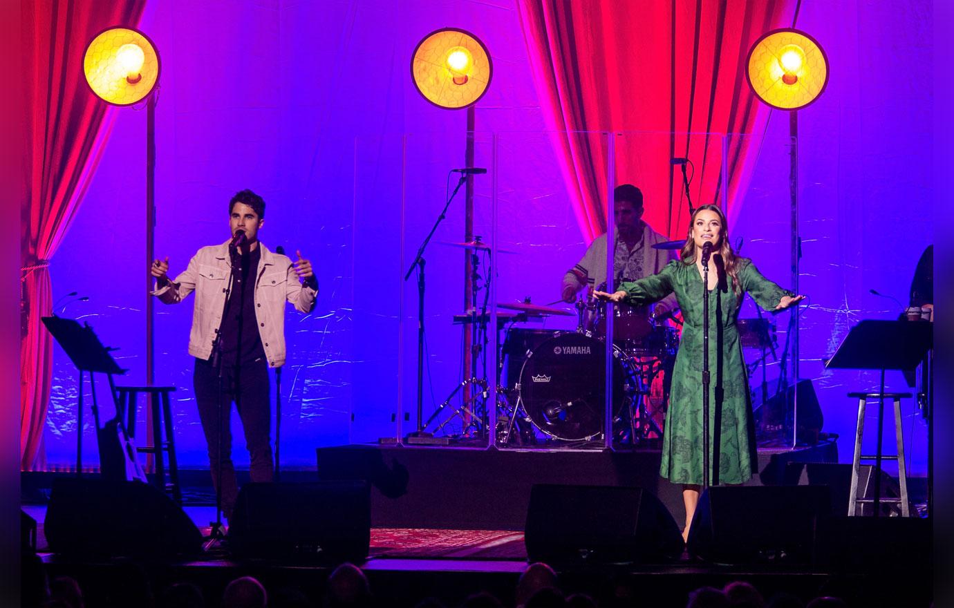 Lea Michele Darren Criss Perform On Tour In San Francisco