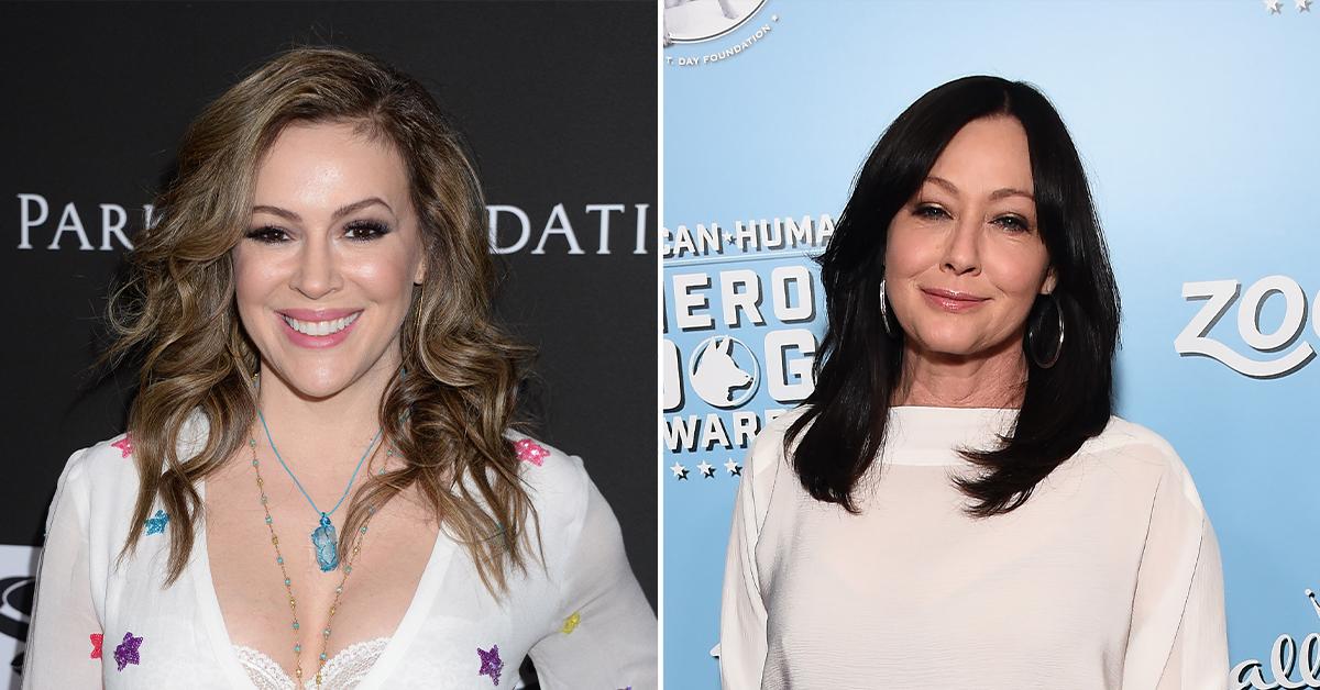 alyssa milano guilt charmed set tension former co star shannen doherty pp