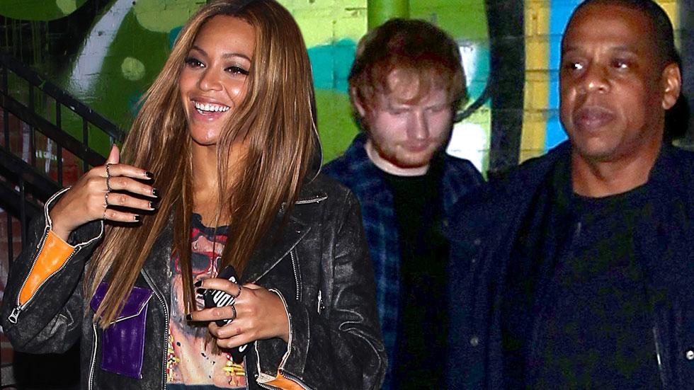 Beyonce jay z ed sheeran have dinner