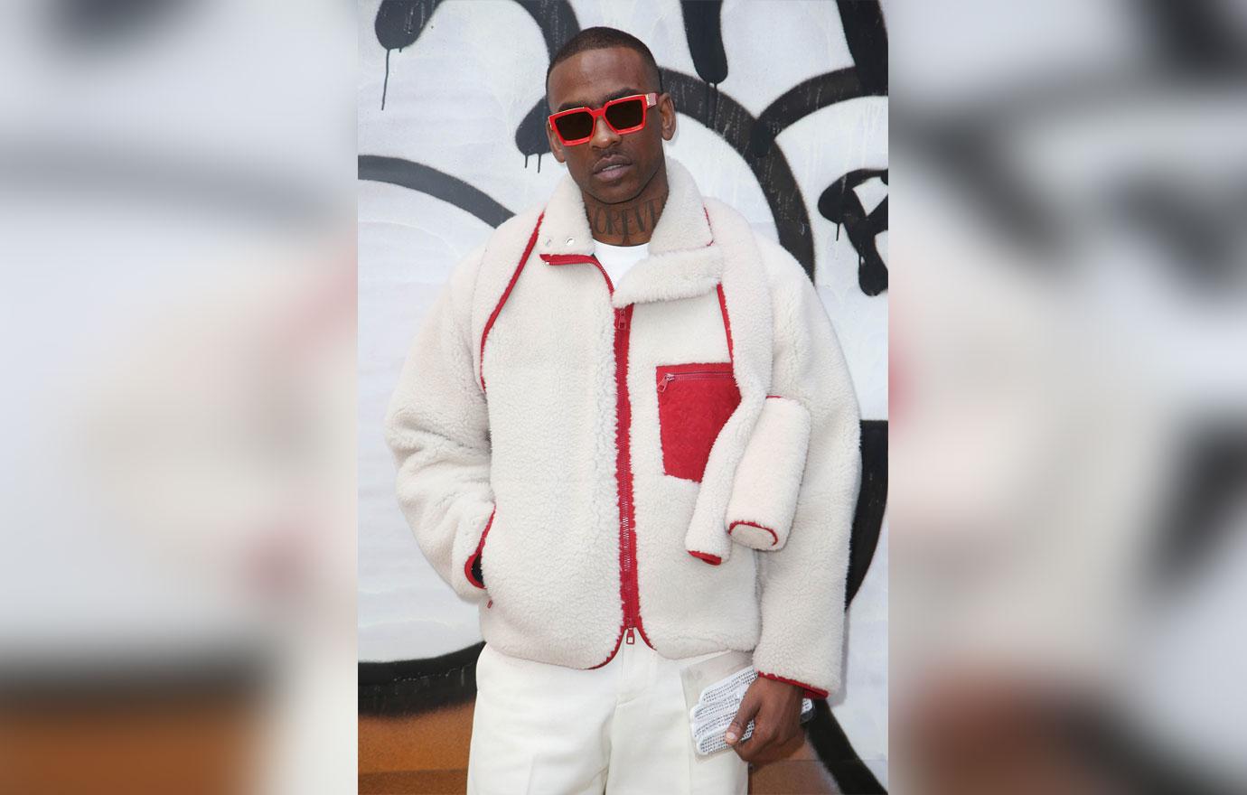 Skepta Wearing A White Tracksuit