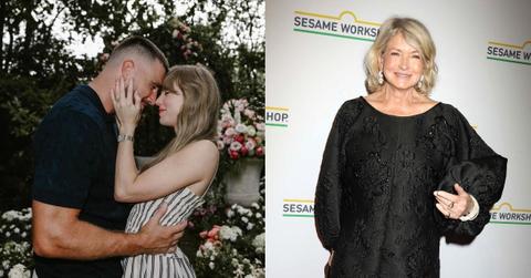 Composite Photos of Martha Stewart, Travis Kelce and Taylor Swift