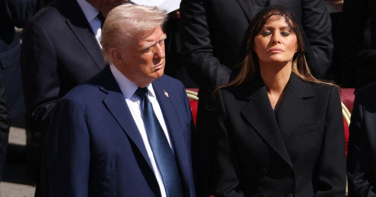 Melania Trump's Blunt Two-Word Response to Husband Donald Revealed as They Land in Italy for Pope Francis' Funeral