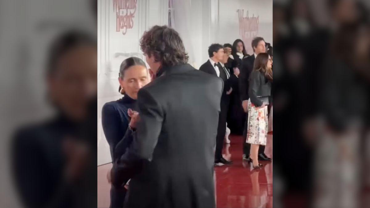 Image of Jacob Elordi's mom helped him through an awkward moment.